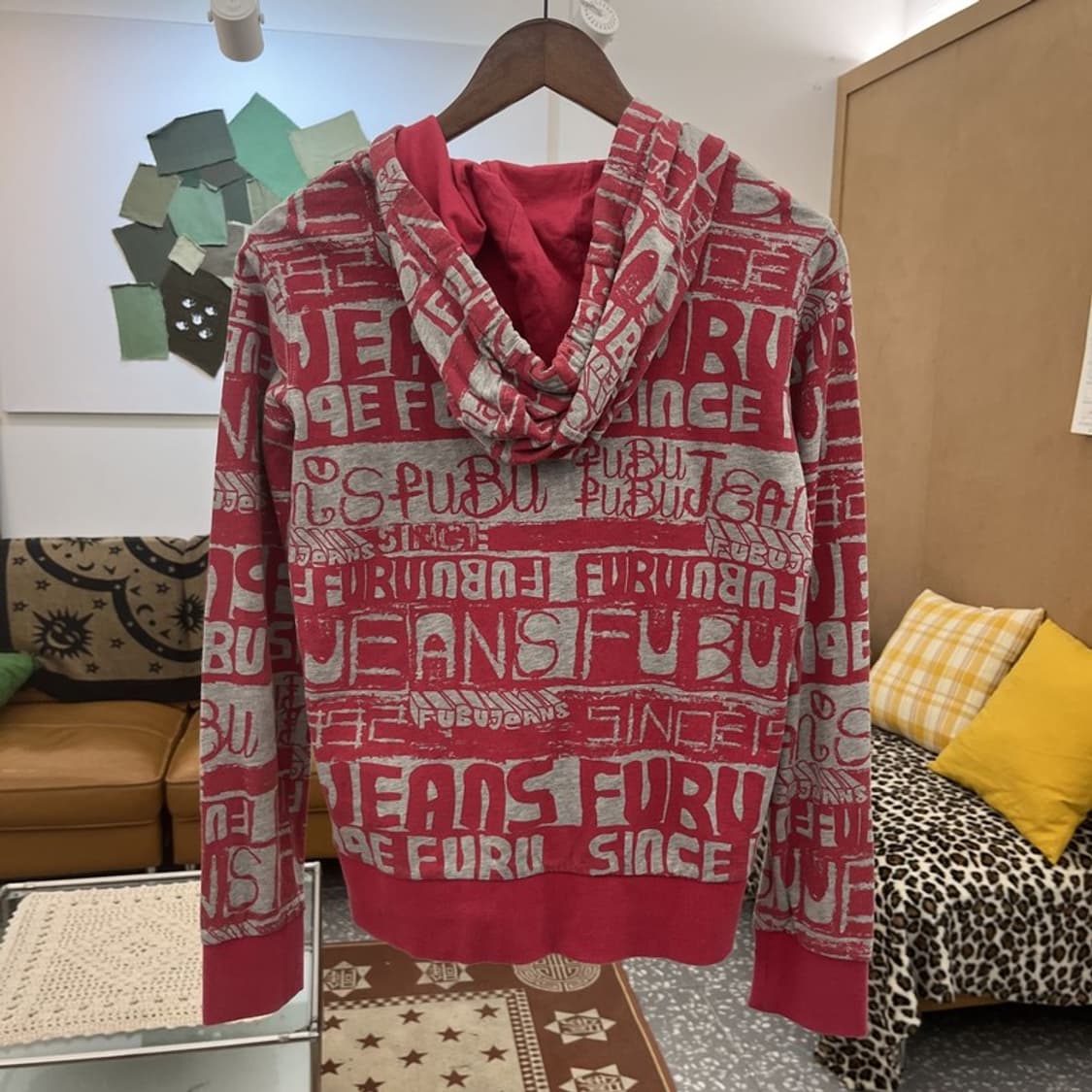 푸부 올드스쿨 레트로 빈티지 로고플레이 후드집업 M C10134 상품이미지4