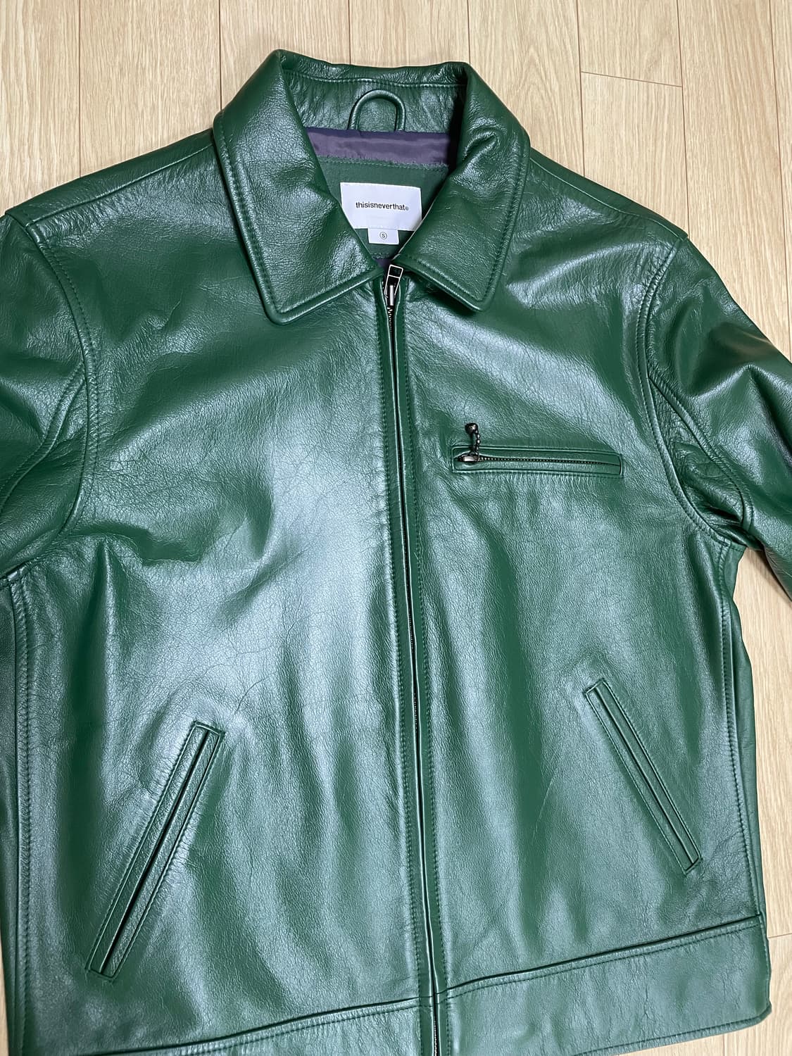 디스이즈네버댓 23fw 레더 스포츠 자켓 s 상품이미지3