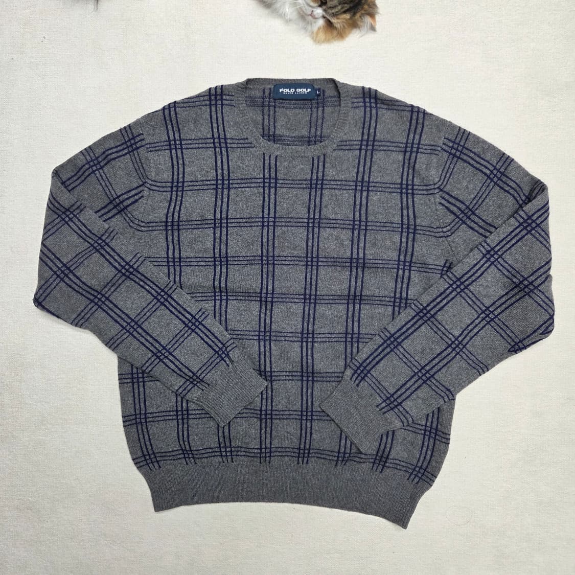 Polo golf 폴로 골프 체크 울 니트 상품이미지1