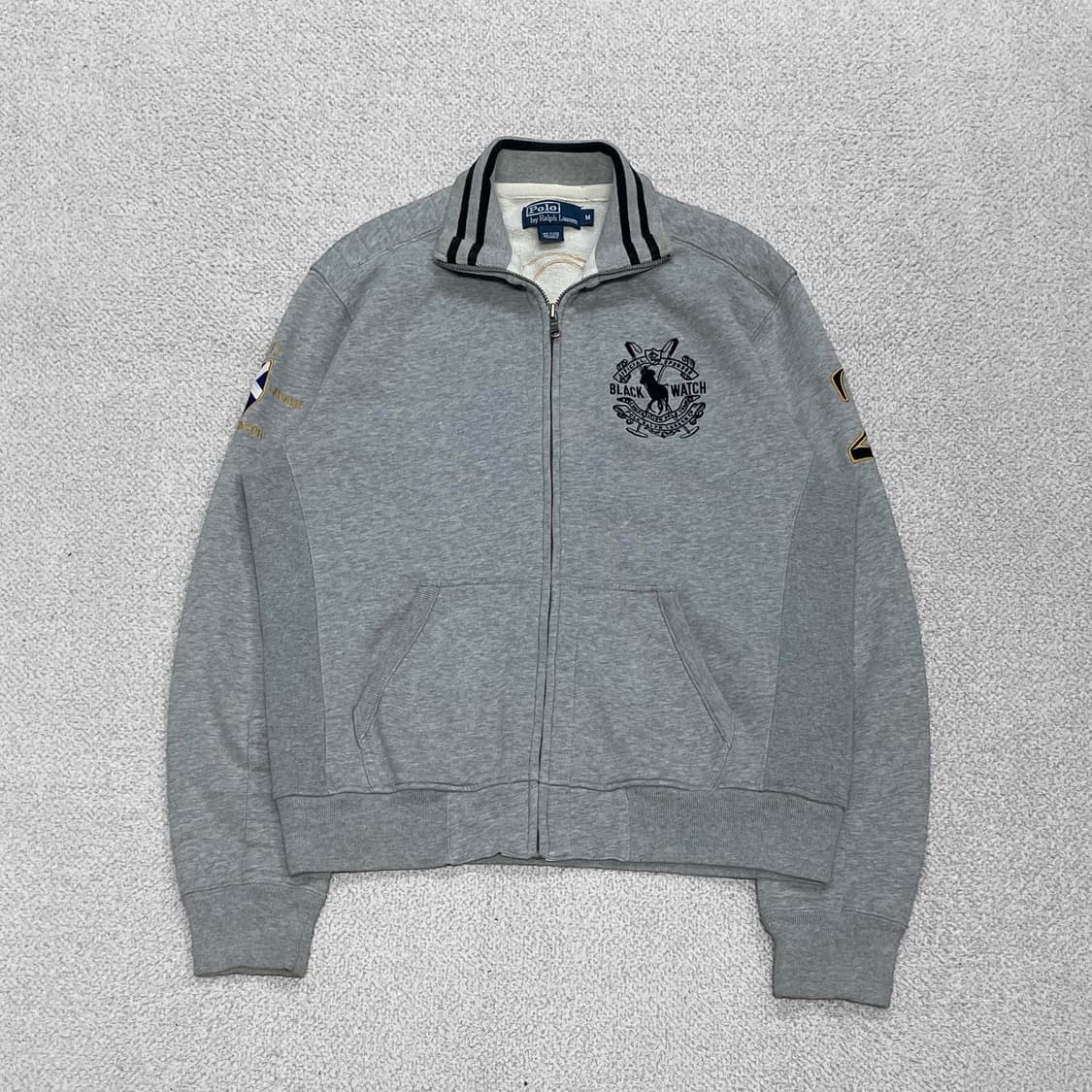 폴로 랄프로렌 블랙워치 스웻 집업 자켓 그레이 상품이미지1
