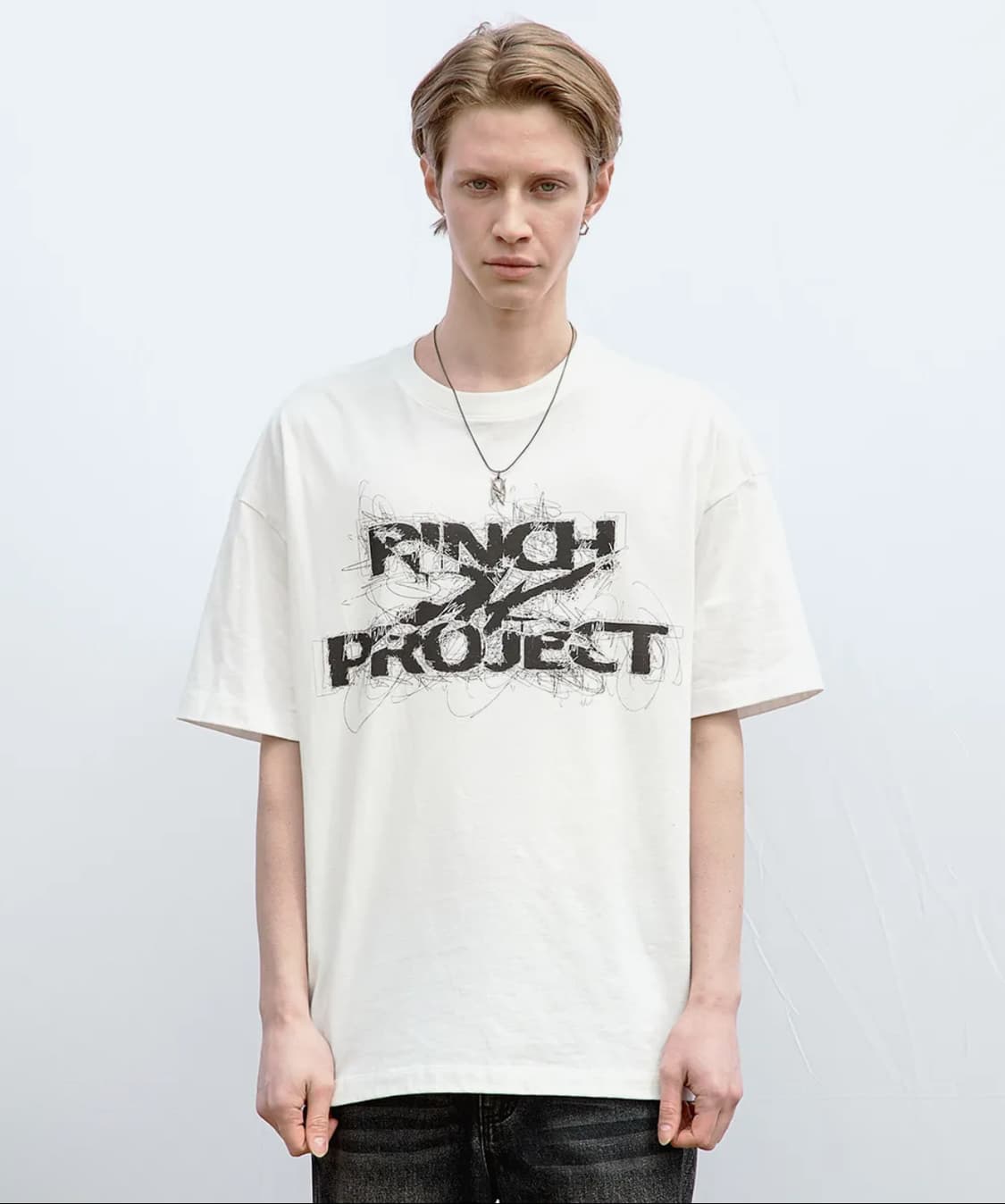 메종미네드 PINCH DOODLE HALF T WHITE 반팔 티셔츠 L 상품이미지1