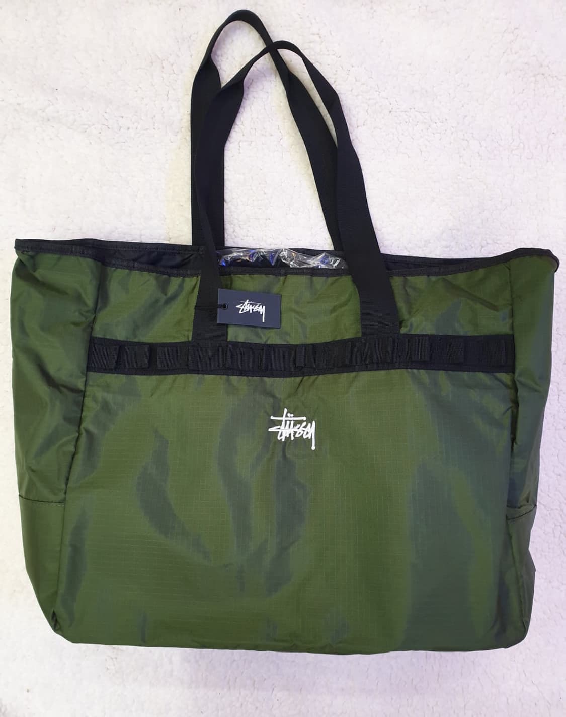 스투시 토트백 올리브 상품이미지7