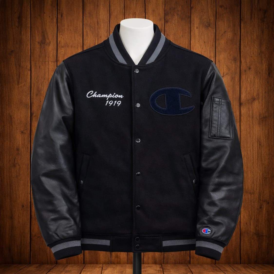 챔피온 가죽 바시티 자켓 상품이미지1