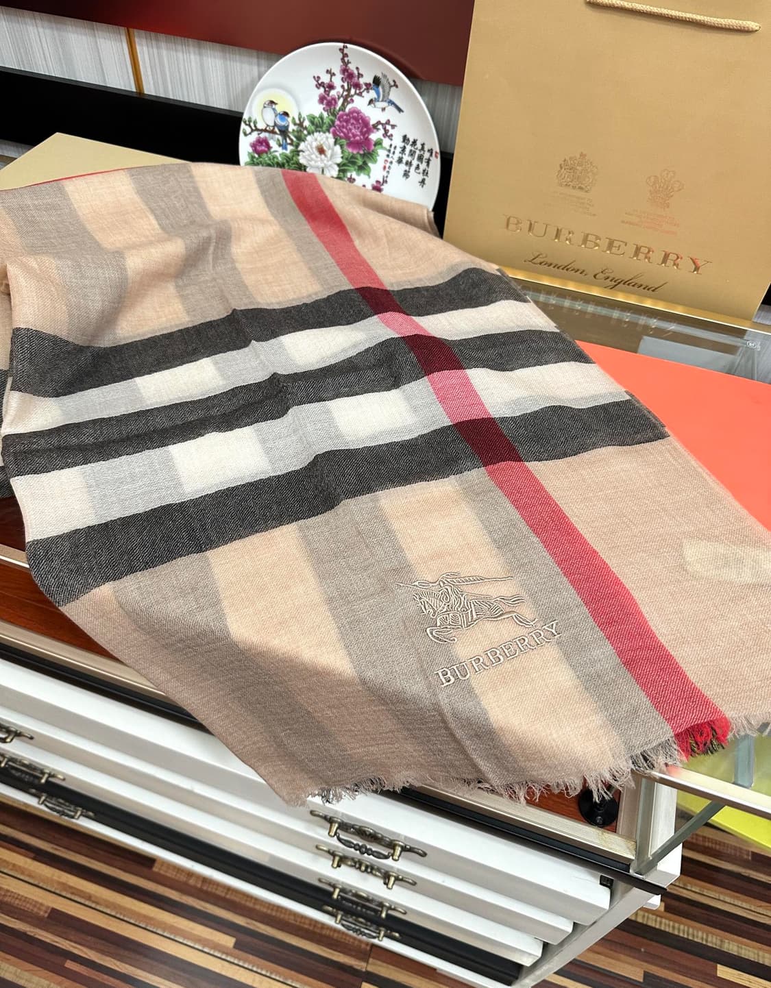 버버리숙녀 리버서블 스카프100% 램스울 상품이미지4