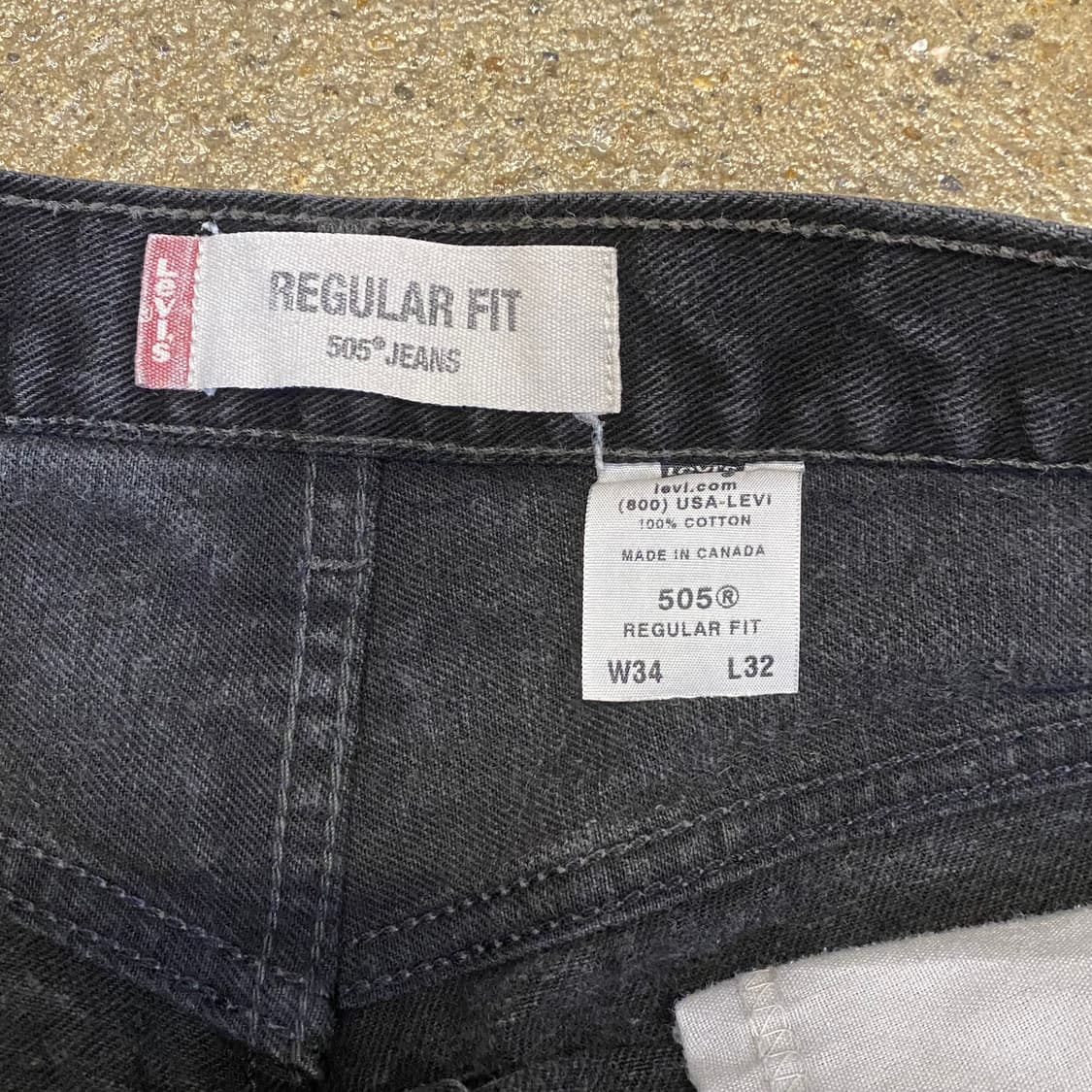 미국 빈티지 리바이스 505 레귤러핏 블랙진 청바지 상품이미지3