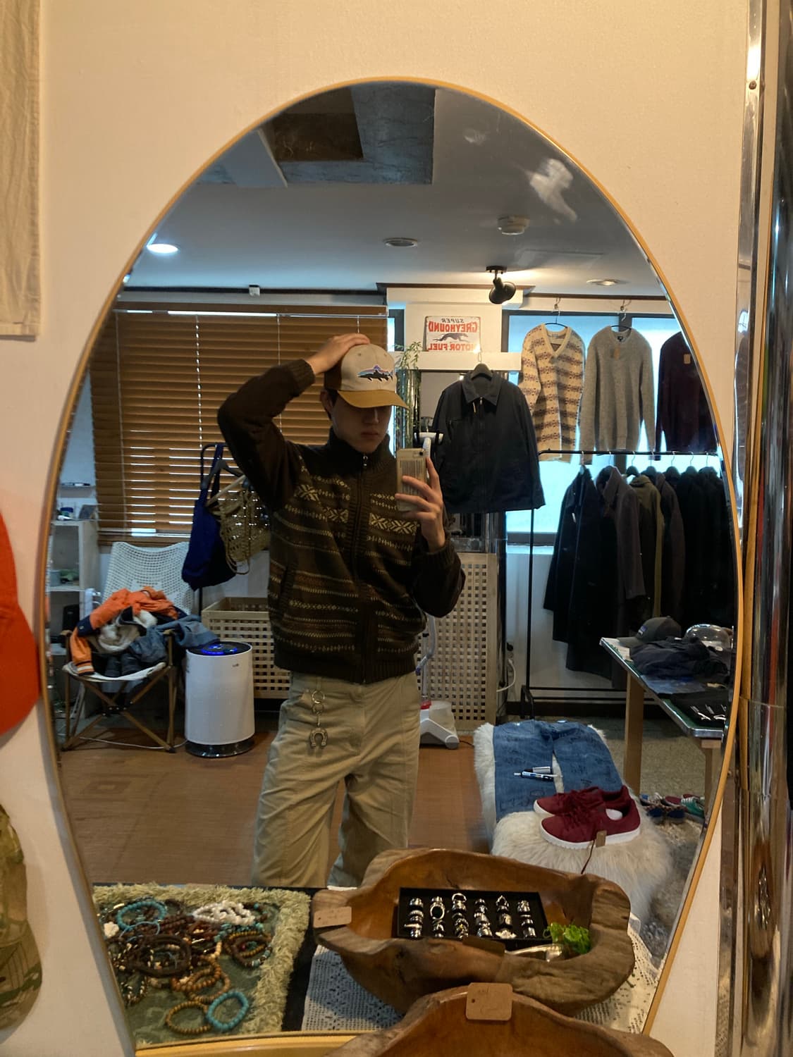 USA vtg 노르딕 니트 집업 상품이미지2