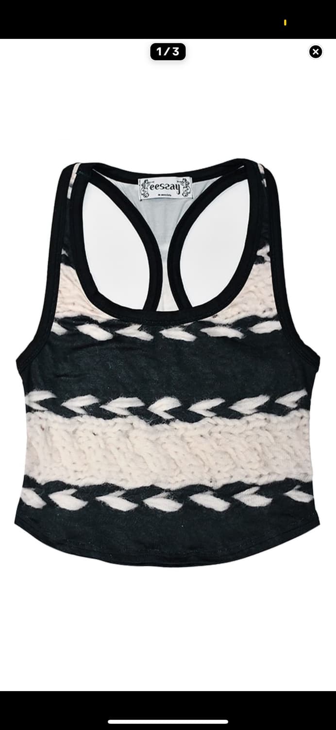 EEssay 스트라이프 슬리브리스 상품이미지1