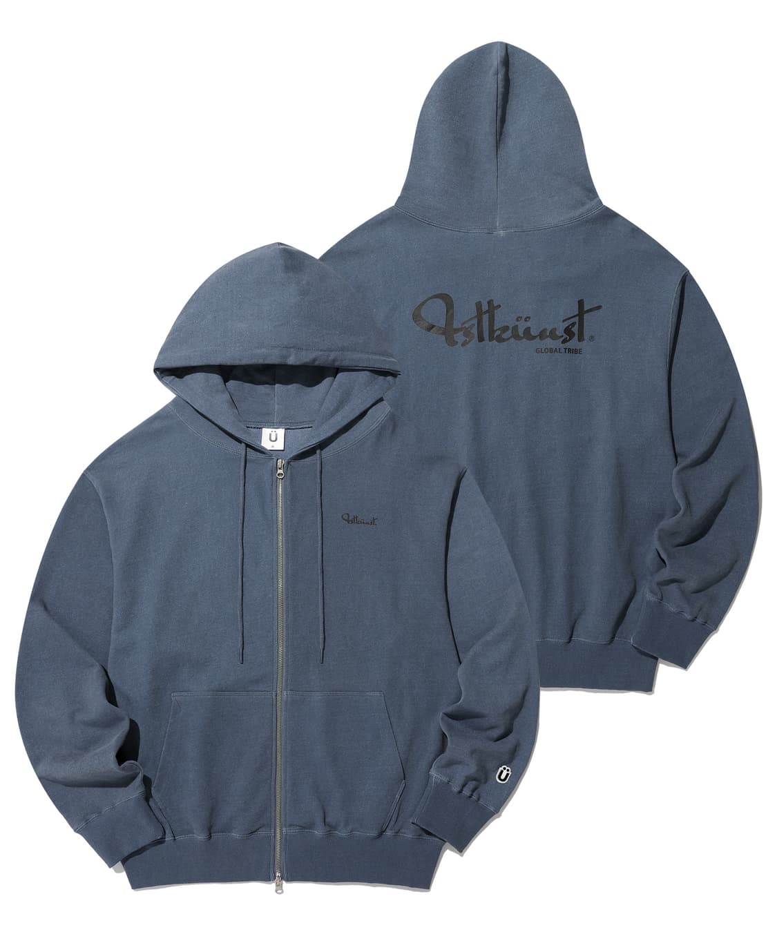 M ) 이스트쿤스트 워싱 후드 집업 블루 상품이미지1