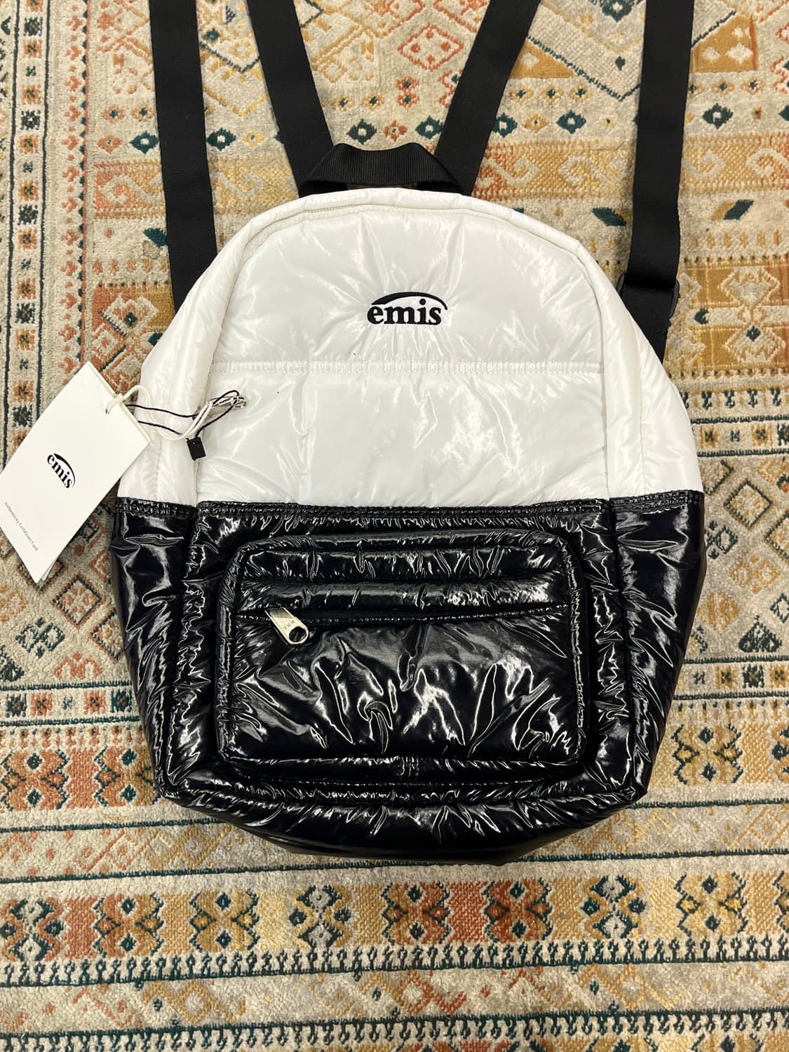 이미스 글로시 패디드 미니 백팩 화이트 #csz3074  상품이미지3