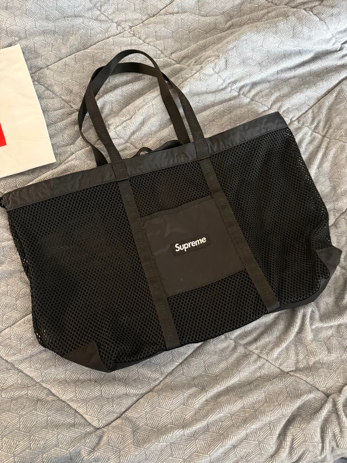 Supreme 슈프림 메쉬 토트백 블랙 25ss 상품이미지1