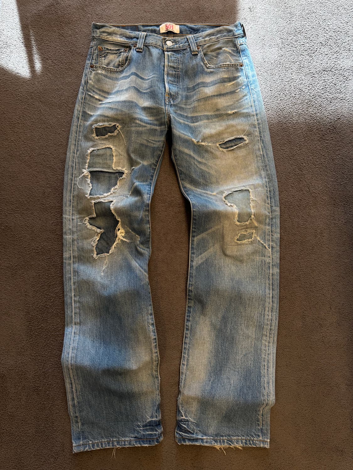 리바이스 501 데미지 스트레이트 처분  상품이미지1