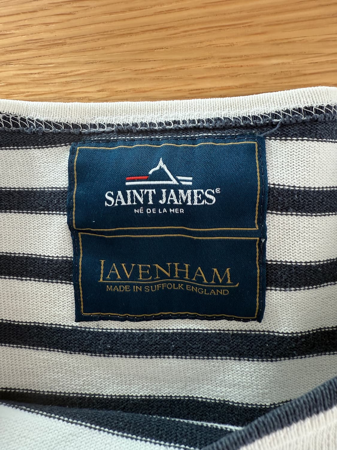 세인트제임스 X 라벤헴 스트라이프 보트티(FRANCE, 엘보우 패치) 상품이미지7