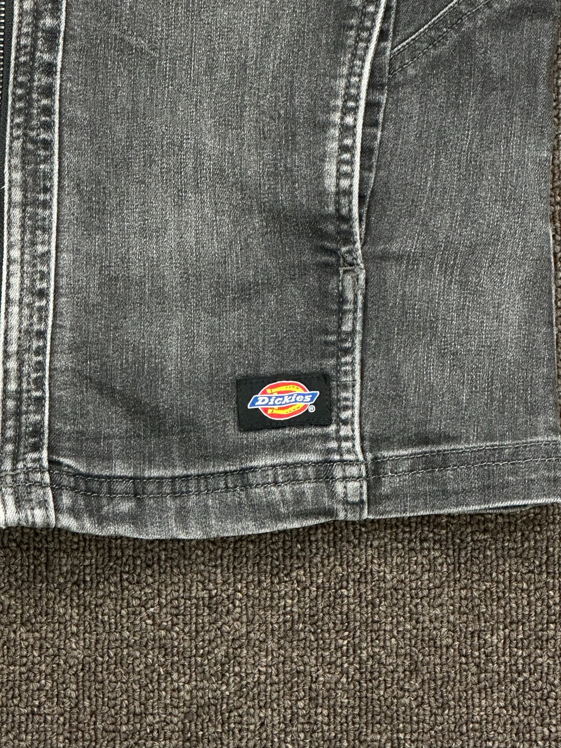 OS)디키즈 빈티지 흑청 데님 바이커 자켓 상품이미지3