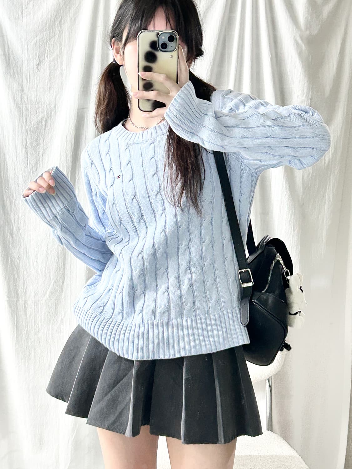 타미힐피거 스몰로고 소라 케이블니트 상품이미지3