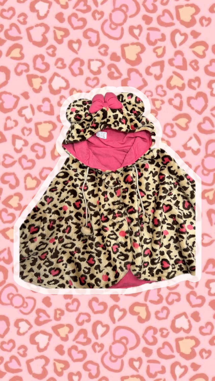 디즈니 미니(Disney Minnie) 레오파드 후드 케이프 상품이미지3