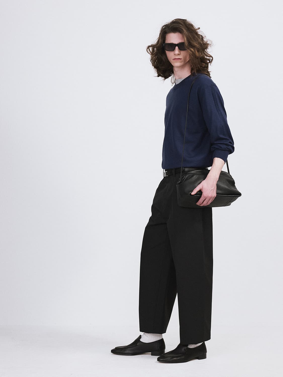 렉토 26SS 버튼 플라이 크롭 팬츠 블랙 상품이미지3