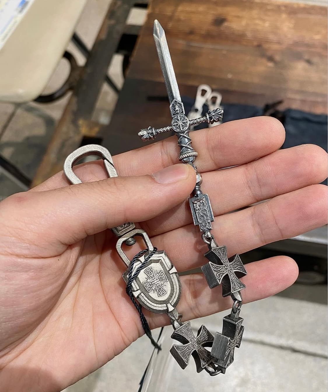 언더마이카 소드 실버 키링 상품이미지1