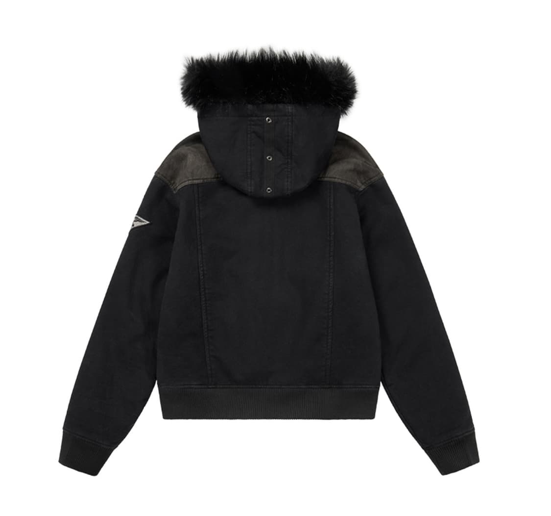 아캄 Fur Camo Contrast Jacket (Black) 퍼자켓 상품이미지2