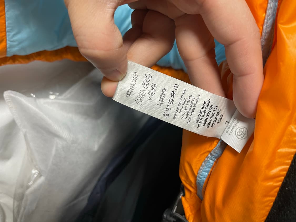 [L사이즈] 스투시 마이크로 립스탑 다운 파카 패딩 자켓 오렌지 상품이미지9