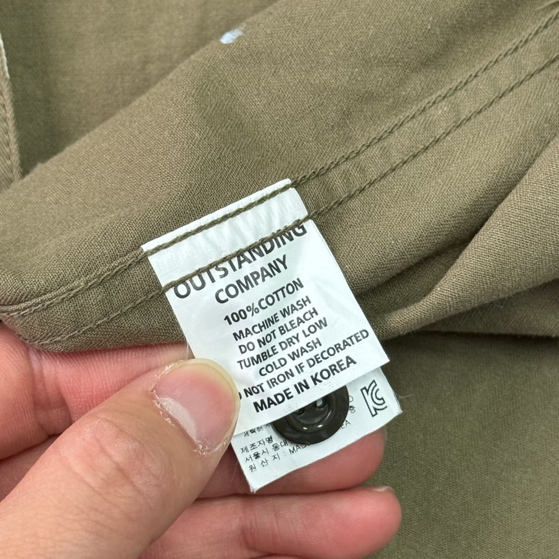 아웃스탠딩 카키 밀리터리 워크셔츠 M 상품이미지7