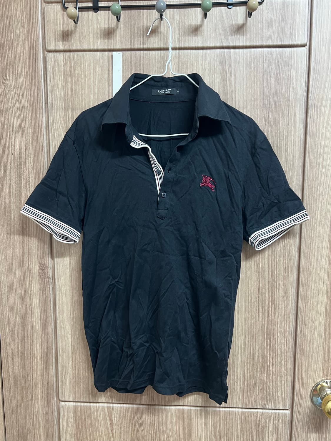 버버리 블랙라벨 카라티 블랙 화이트 2종 일괄 95 M 일본 산요상회 상품이미지2