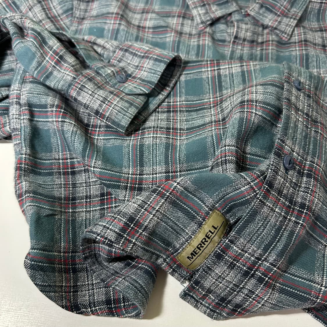L 머렐 원포켓 코튼 체크 플란넬셔츠 상품이미지4