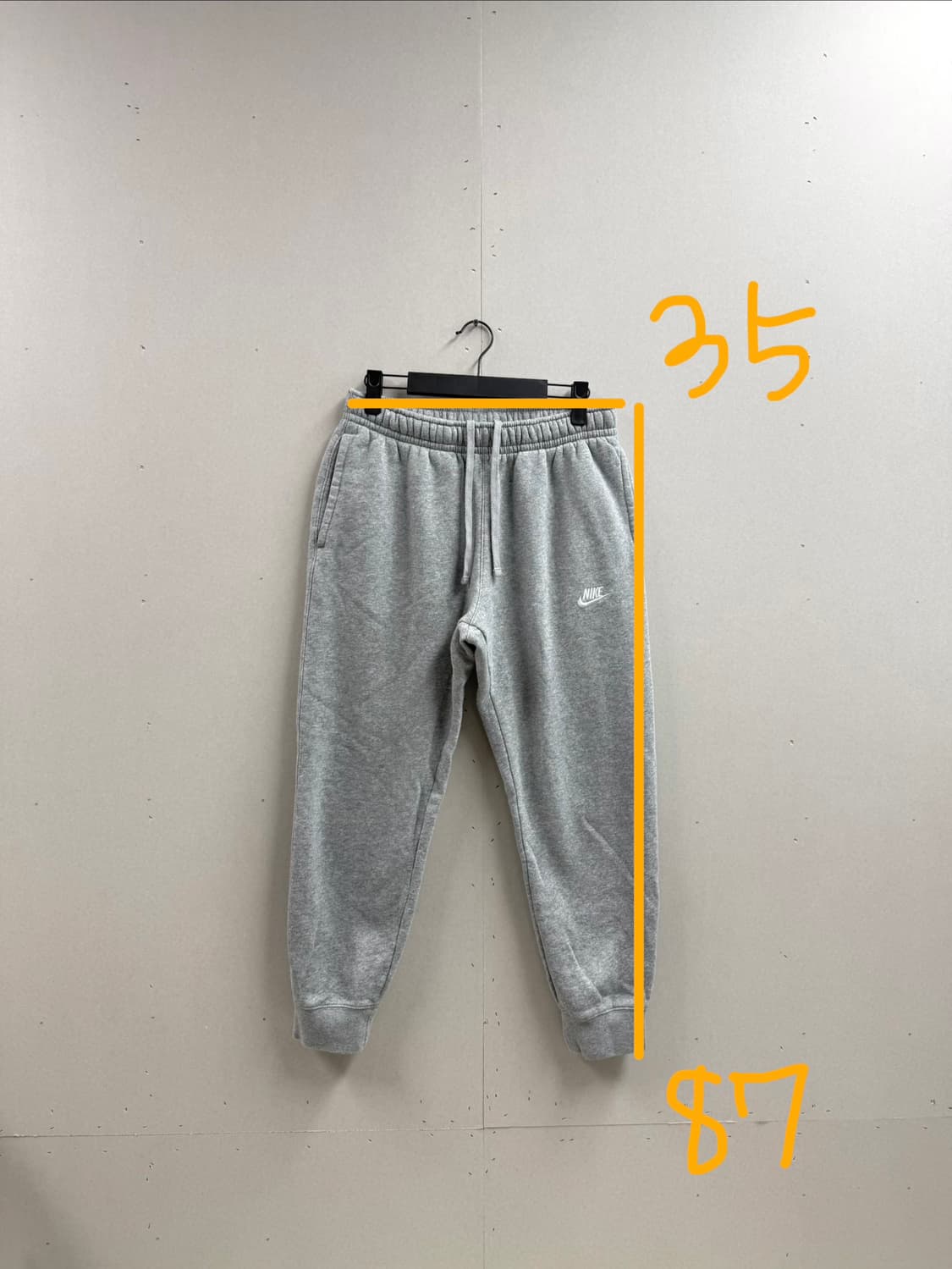 남성 M / 나이키 스웻 조거팬츠 그레이 기모 상품이미지2