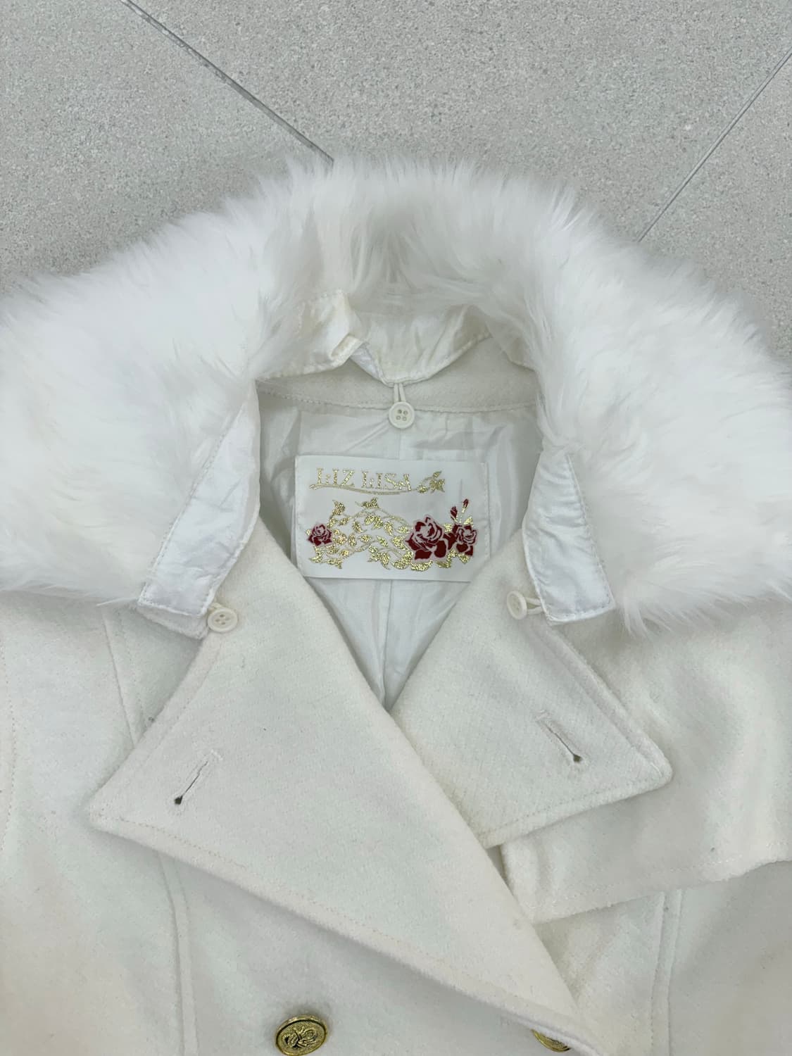 리즈리사 아이보리 플리츠 코트 상품이미지2