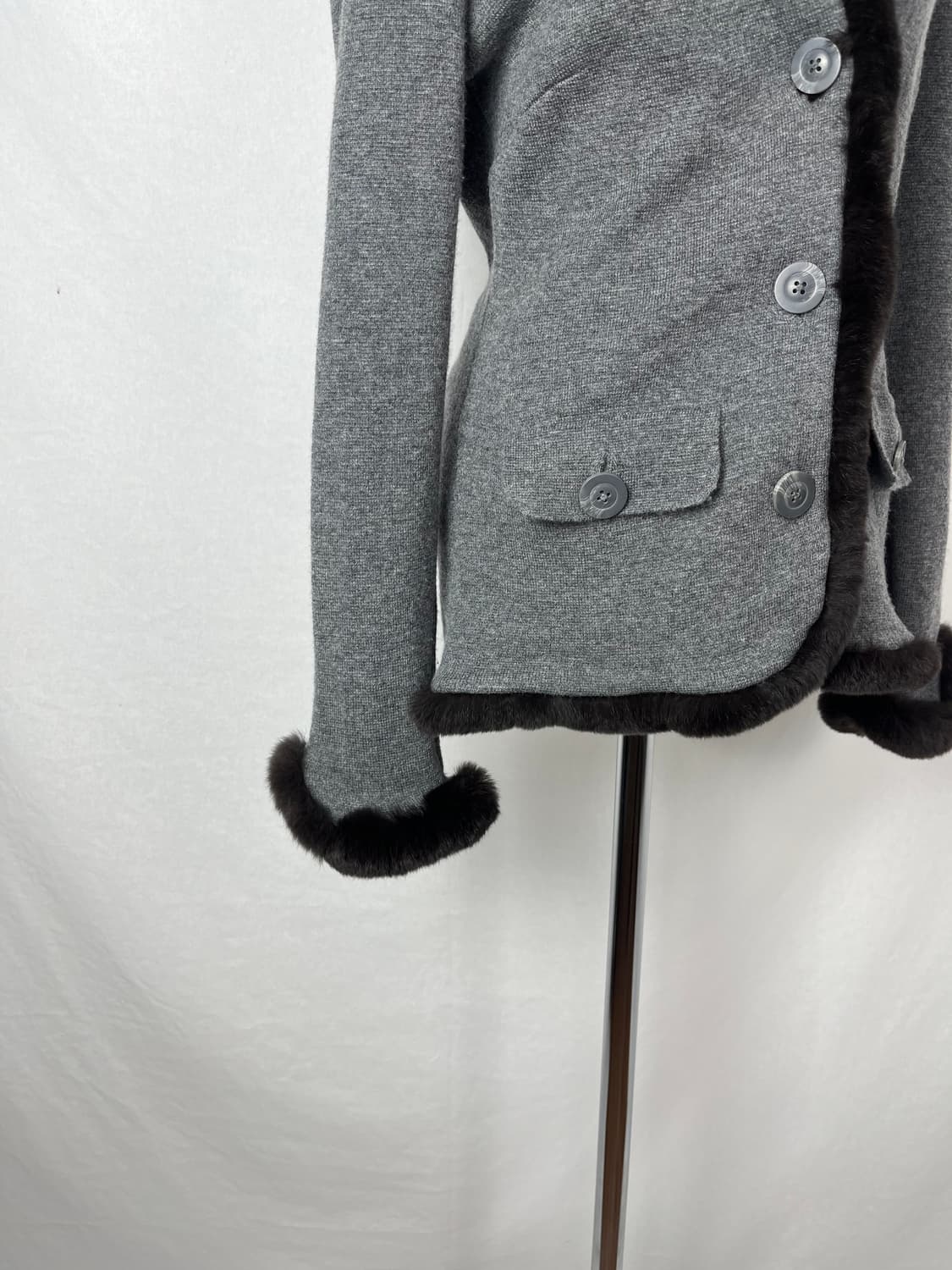 Vintage 캐시미어 혼방 토끼털 가디건 상품이미지2