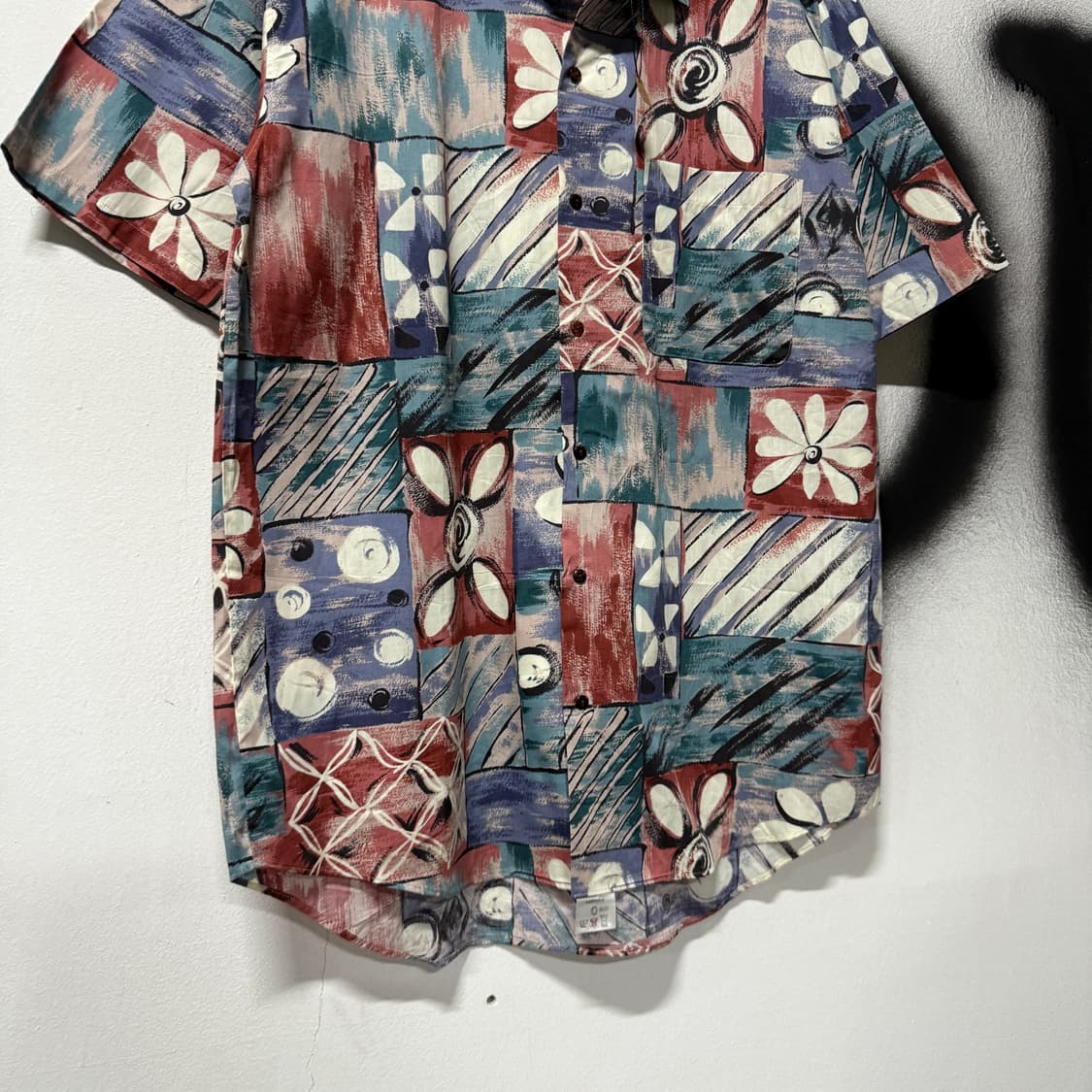 VTG 빈티지 에스닉 패턴 하와이안 반팔 셔츠 상품이미지5