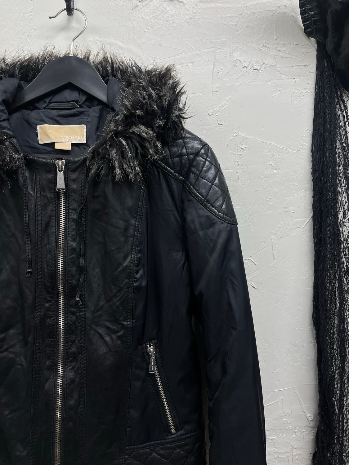 Michael kors leather trimming fur jacket 상품이미지4