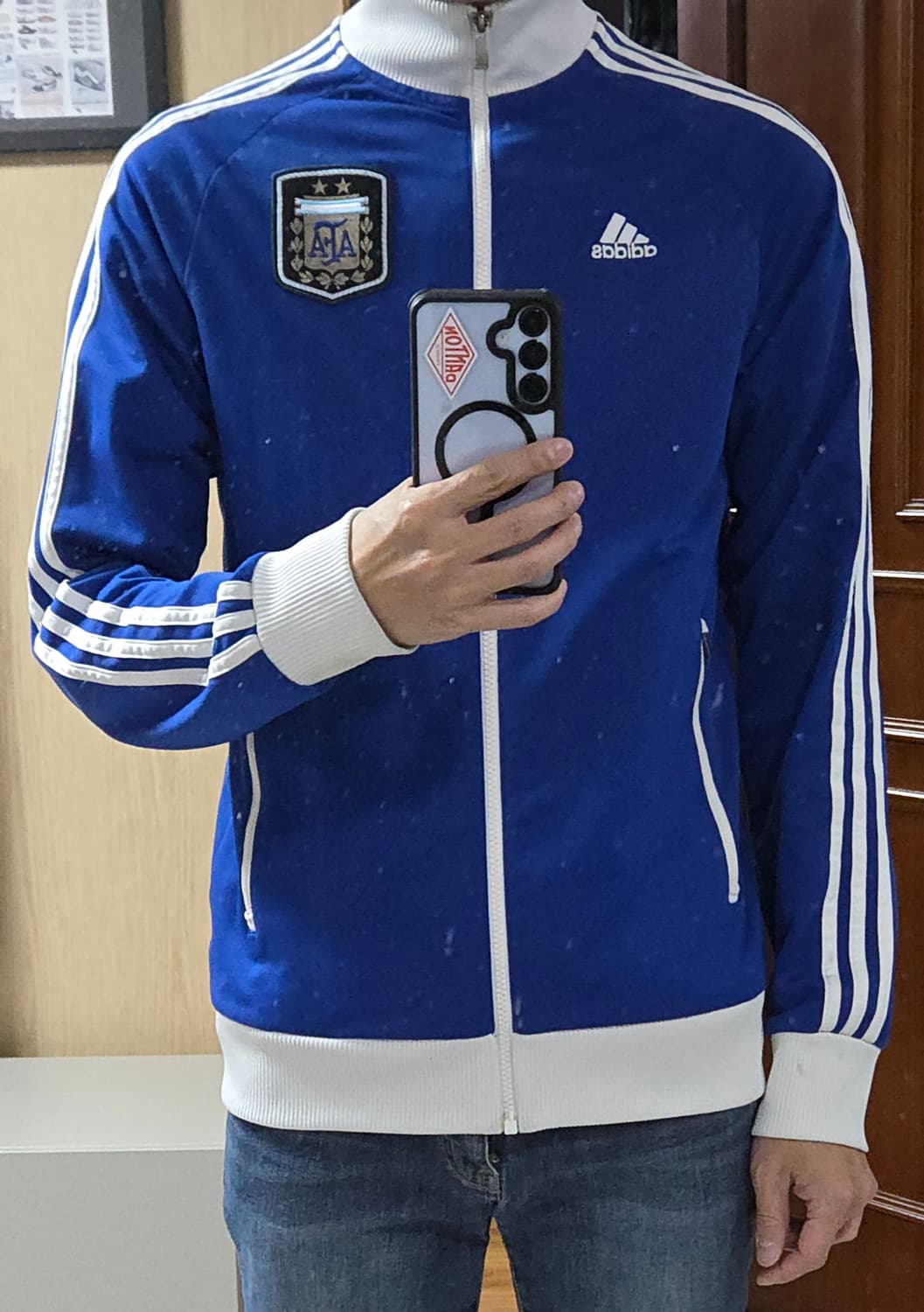 (착샷) 아디다스 아르헨티나 져지 트랙탑 블루 레트로  상품이미지9