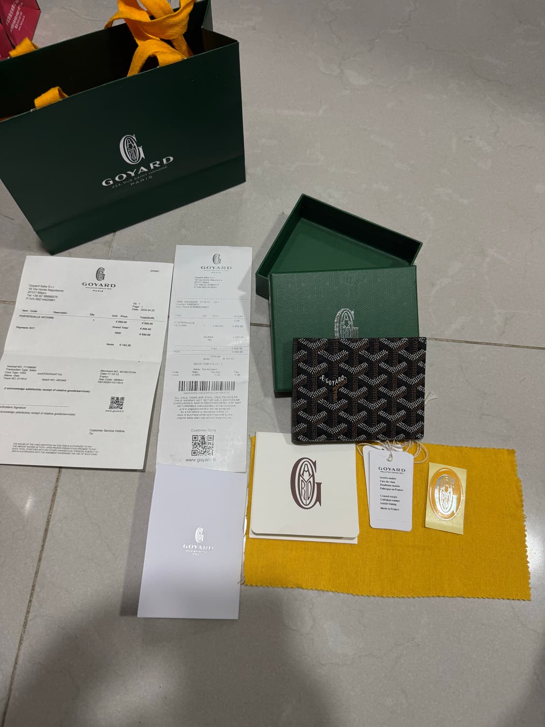 [당일출고,풀박스] 고야드 빅투아르 블랙 반지갑 상품이미지1