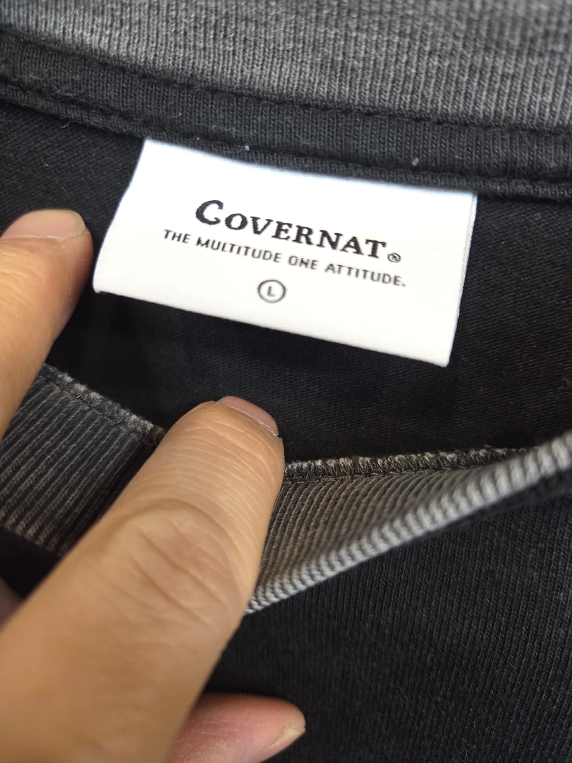 커버낫 레이어드 피그먼트 롱슬리브 긴팔 L 상품이미지3