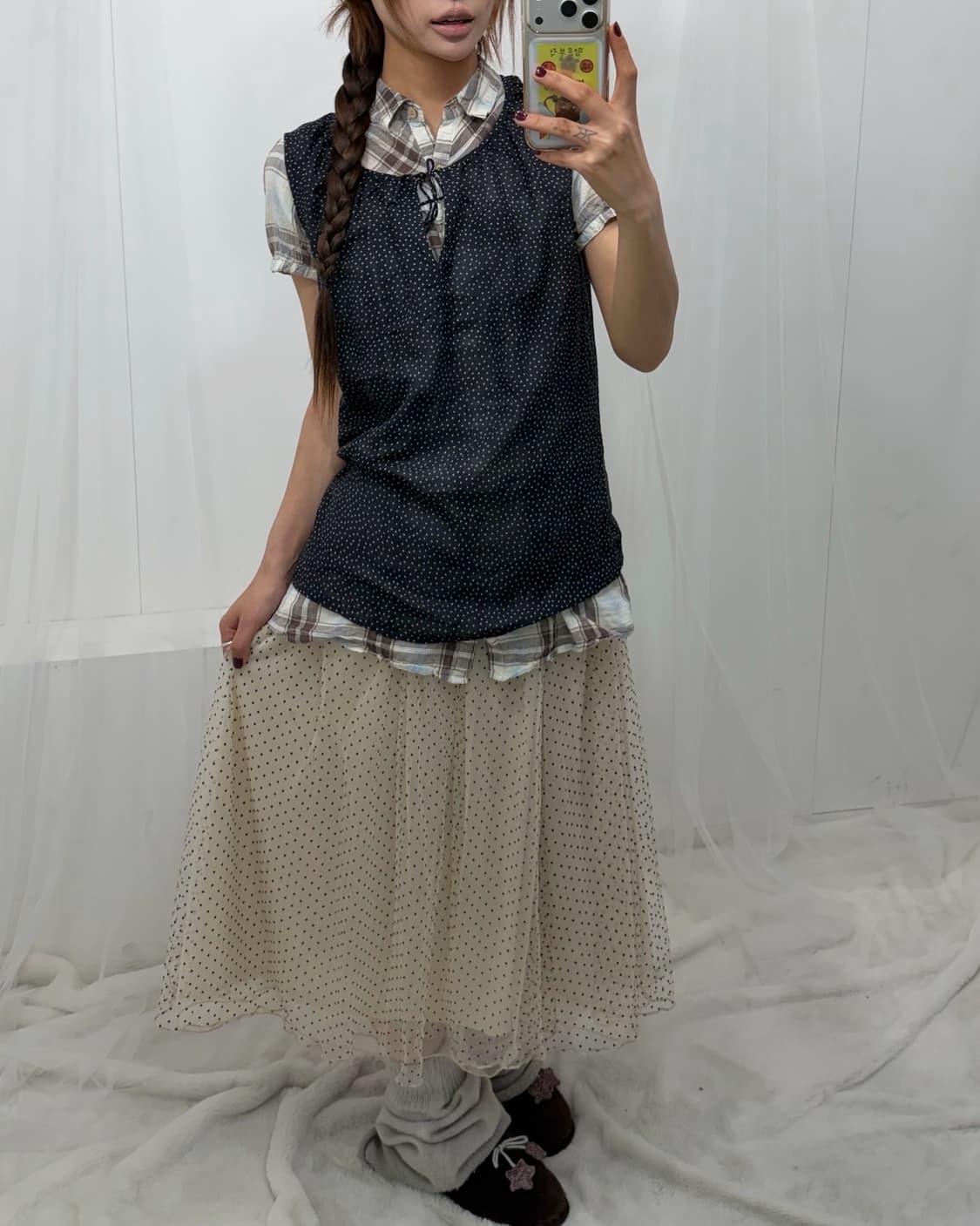 ˚꩜｡데일리 도트 모리걸  set˚꩜｡ 상품이미지2