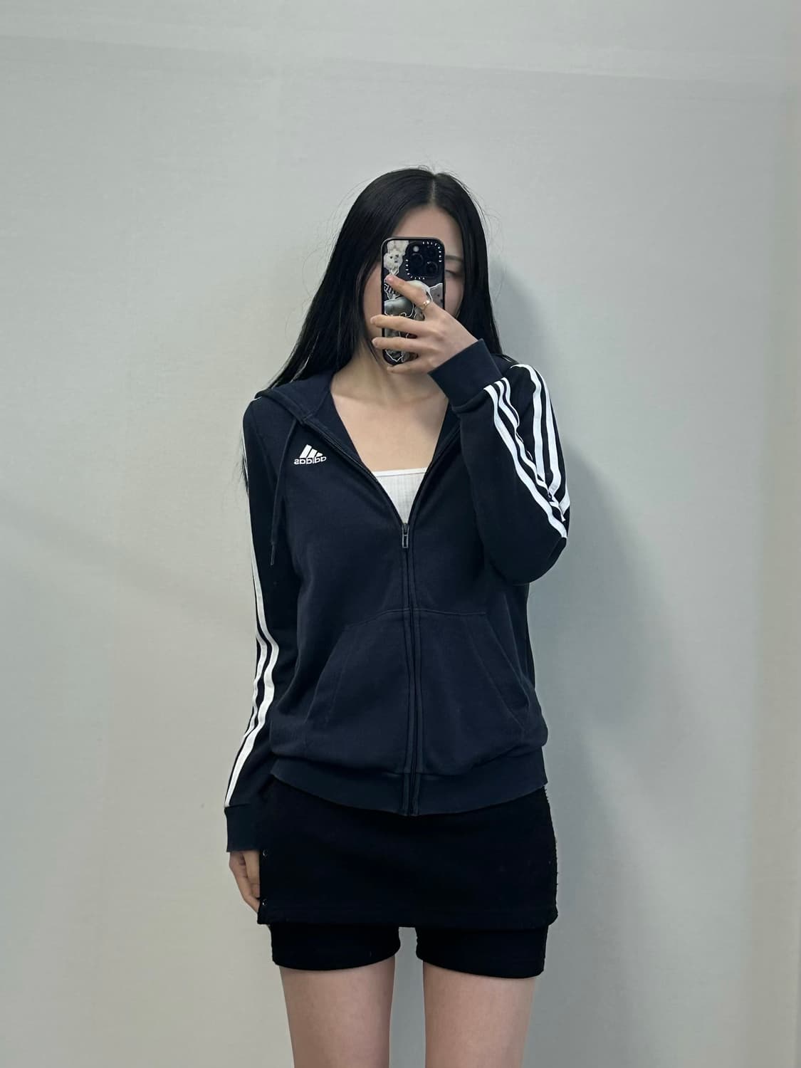 아디다스 네이비 사이드라인 후드집업 상품이미지1