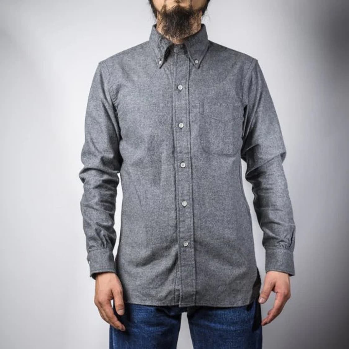 봉쿠라 그레이 플란넬 셔츠 40(100-103)사이즈 그레이 상품이미지2