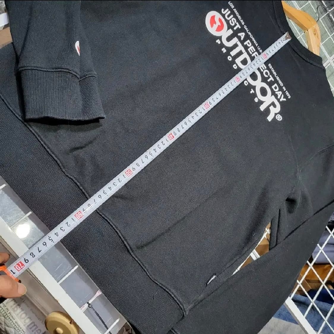 57 ) 미국수입 OUTDOOR 맨투맨 L 블랙 7만구입 최상급 상품이미지8