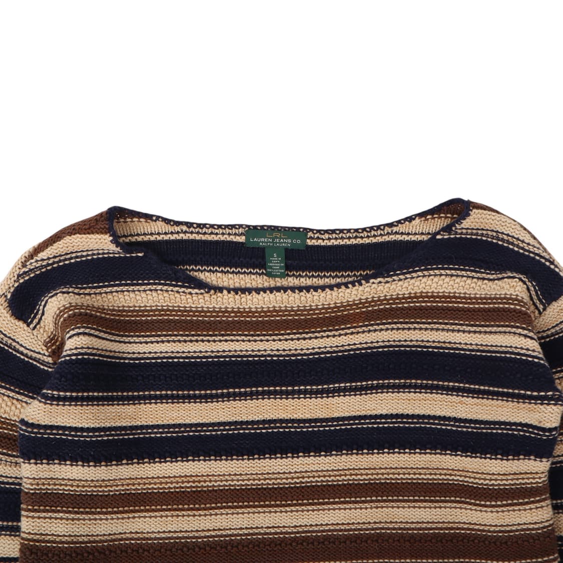 로렌 랄프로렌 베이지 스트라이프 보트넥 니트 상품이미지2