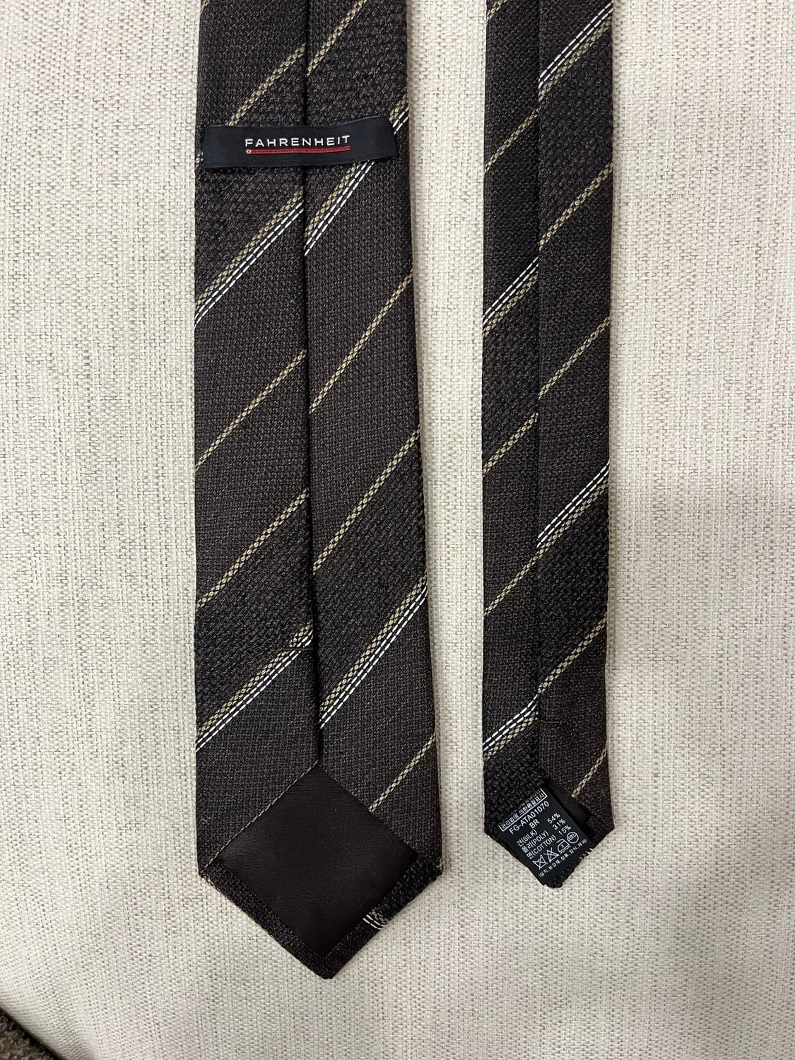 파렌하이트 브라운 스트라이프 넥타이 상품이미지2