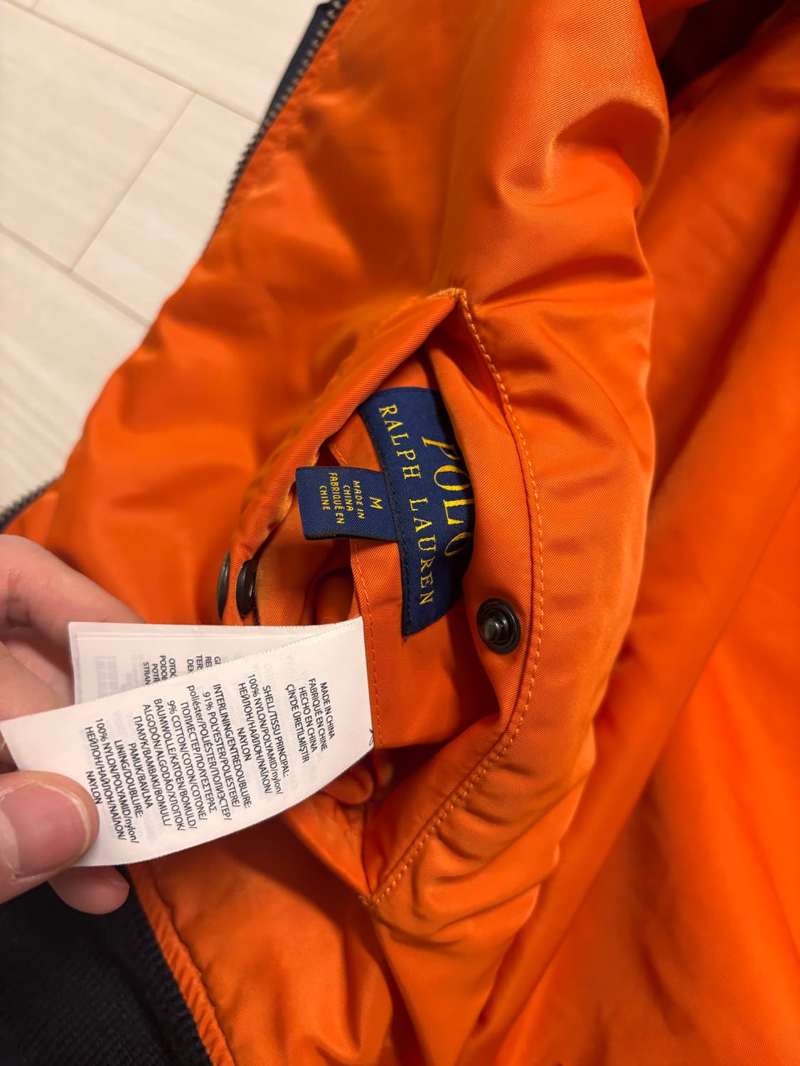 (Msize) 폴로 소령 플라이트 자켓 네이비 상품이미지5