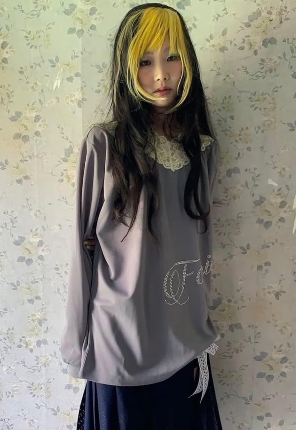 [구해요] 샵페어리 레이스탑 그레이 상품이미지1