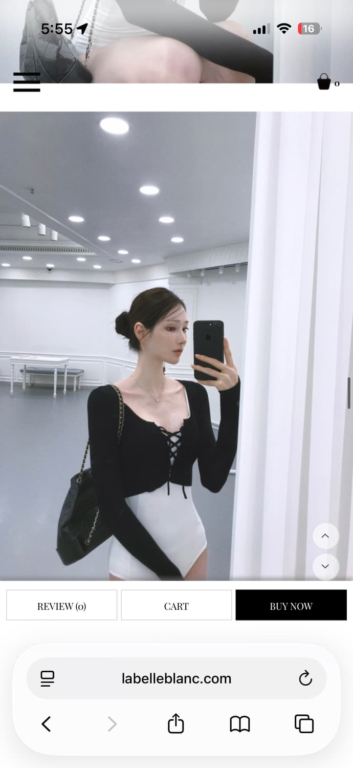 [라벨르블랑] 퓨어 니트 워머 블랙 상품이미지2