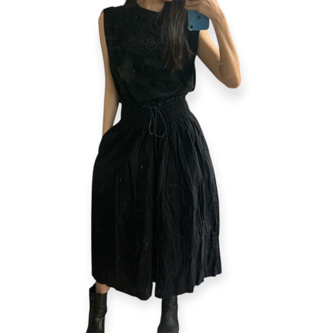 와이드핏 yarra 블랙 팬츠 상품이미지4