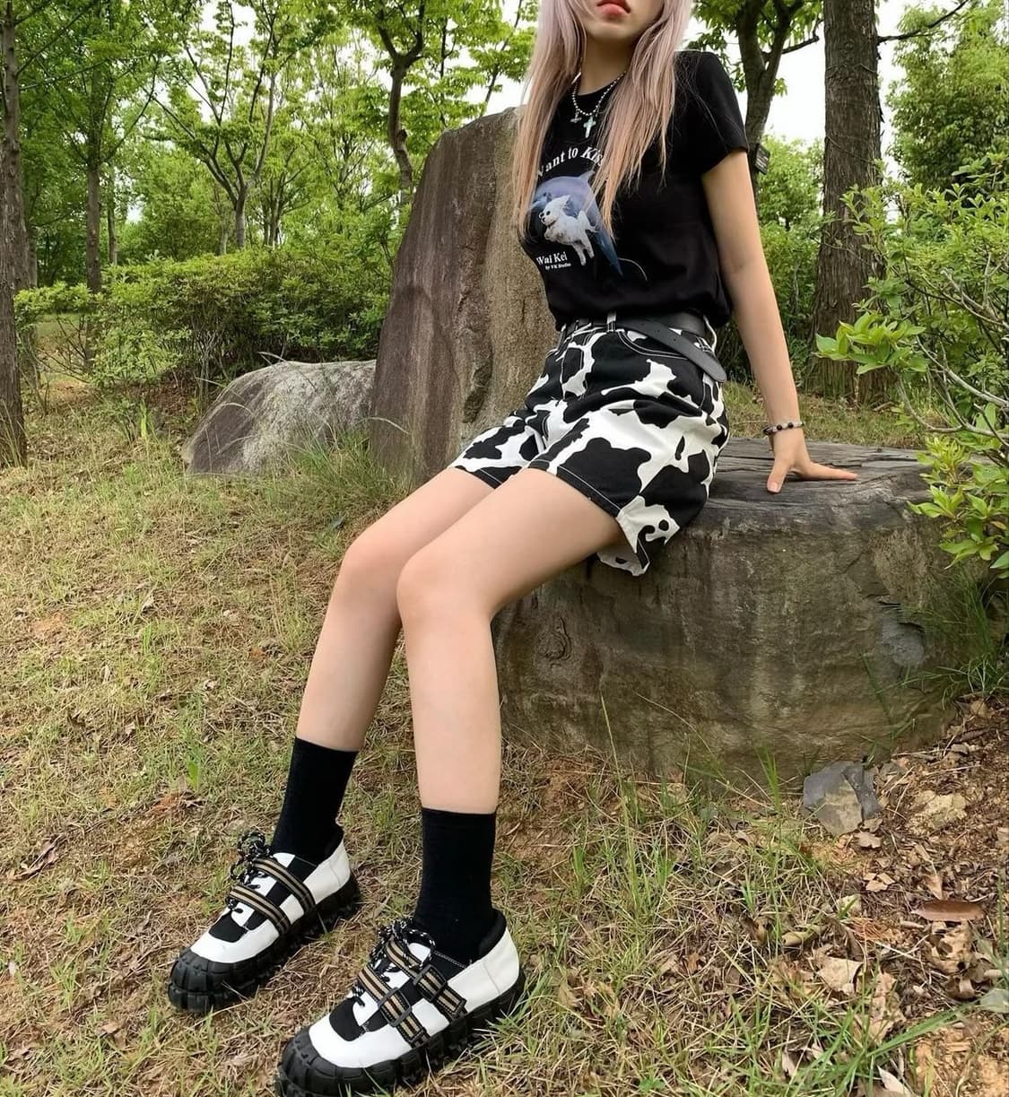 ronron cow shorts 상품이미지3