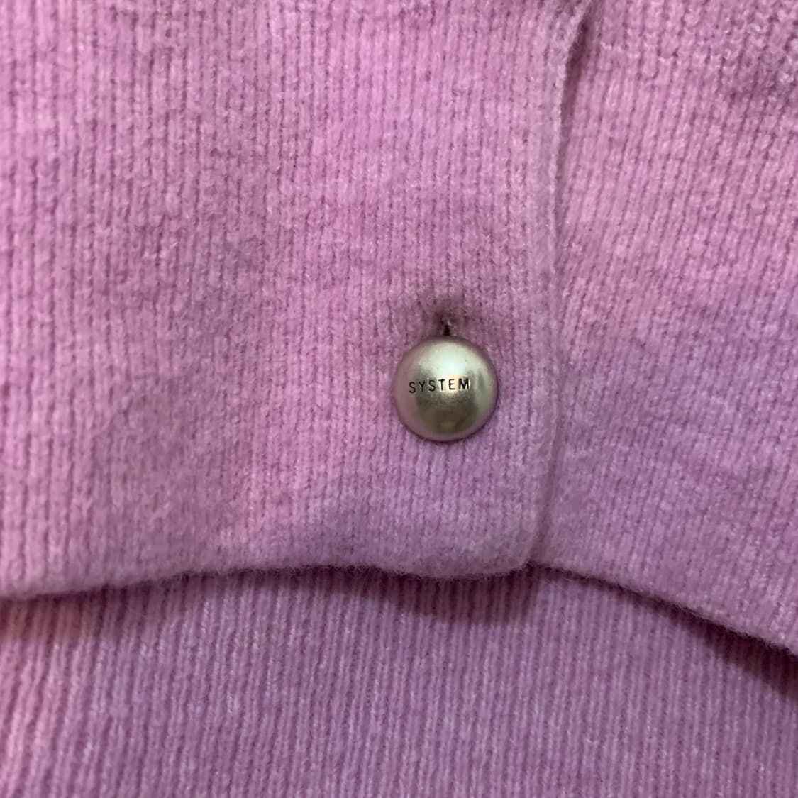 90 F 시스템 22FW 세일러 카라 핑크 니트 가디건 상품이미지4