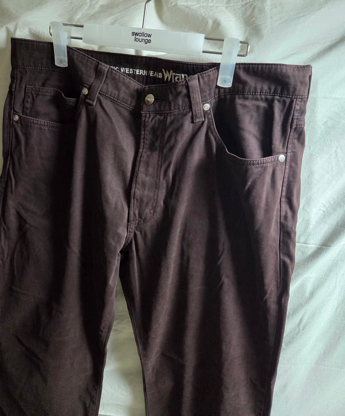 랭글러 브러시드 코튼 팬츠 브라운 36 상품이미지3