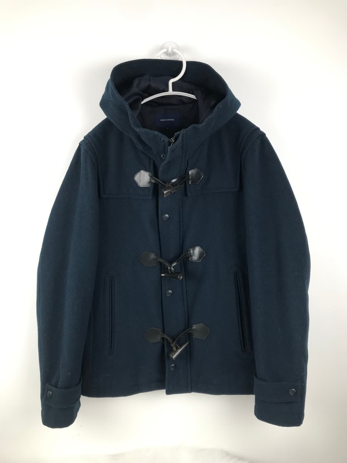 아메카지 떡볶이 하프코트 숏코트 더플코트 자켓 후드 더플자켓 청록색 상품이미지1