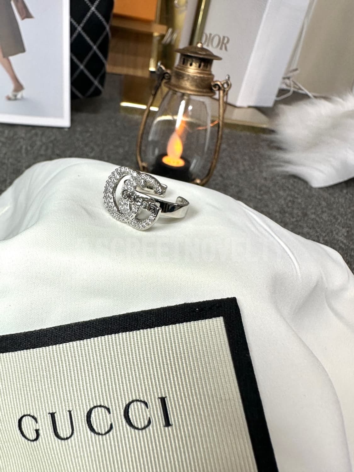 구찌 이니셜 반지 실버 상품이미지8