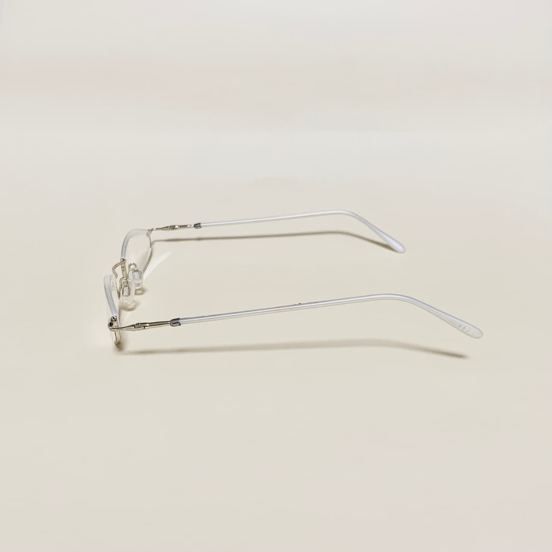 876 데드스탁 역반무테 안경 슬림 직사각 메탈 빈티지 남녀공용 가벼운  상품이미지4